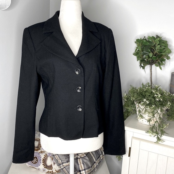 Hugo Buscati Fitted Blazer Black 10 - Picture 1 of 4